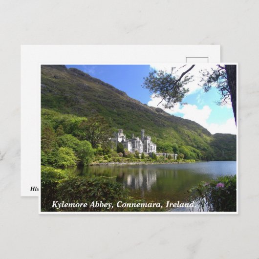 Kylemore Abbey, Connemara scenery Co. Galway Briefkaart (Voorkant / Achterkant)