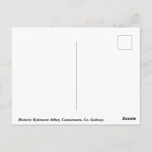 Kylemore Abbey, Connemara scenery Co. Galway Briefkaart (Achterkant)