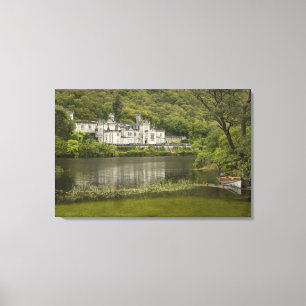 Kylemore Abbey, County Galway, Ierland, Canvas Afdruk