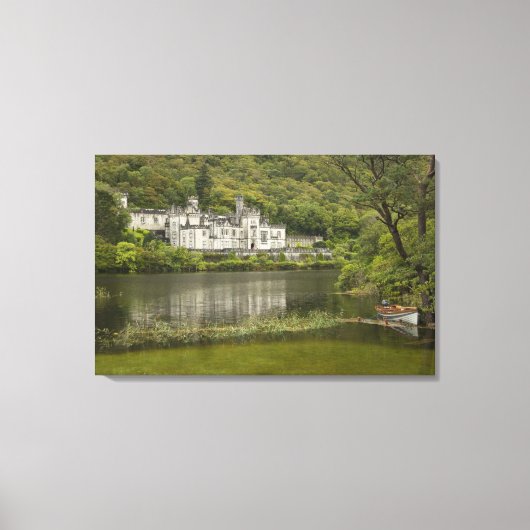 Kylemore Abbey, County Galway, Ierland, Canvas Afdruk (Voorkant)