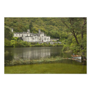 Kylemore Abbey, County Galway, Ierland, Foto Afdruk