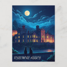Kylemore Abbey Ierland katten bij nacht