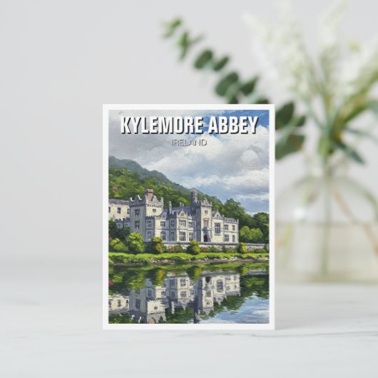 Kylemore Abbey Ierland Reizen Briefkaart (Staand voorkant)