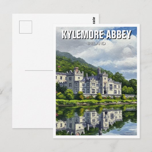 Kylemore Abbey Ierland Reizen Briefkaart (Voorkant / Achterkant)