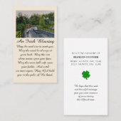 Kylemore Abbey Ierse zegen in de Groenen Siennas Visitekaartje (Voorkant / Achterkant)