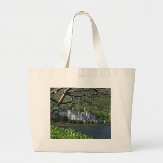 Kylemore Abbey in Connemara Ierland Grote Tote Bag (Voorkant)