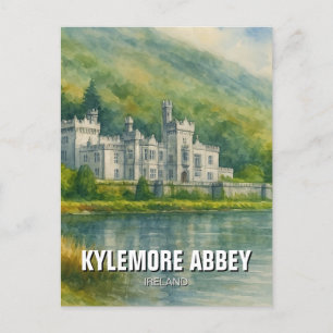 Kylemore Abbey Ireland Waterverf Briefkaart