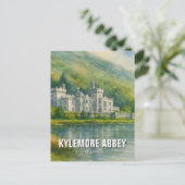 Kylemore Abbey Ireland Waterverf Briefkaart (Staand voorkant)