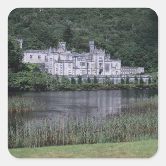 Kylemore-abdij, Connemara, County Galway, Vierkante Sticker (Voorkant)