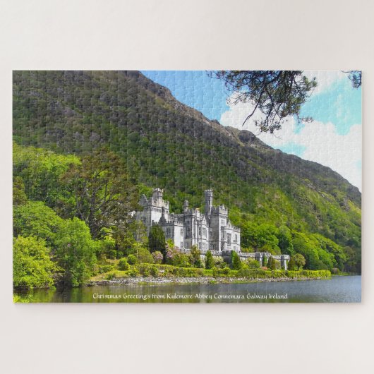 Kylemore Abdij Connemara Galway Ierland. Jigsaw Pu Legpuzzel (Horizontaal)