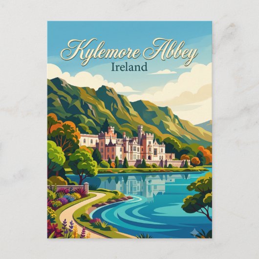 Kylemore Abdij Ierland Briefkaart (Voorkant)