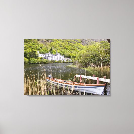 Kylemore Abdij, Ierland. Kylemore Abdij is Canvas Afdruk (Voorkant)