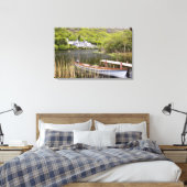 Kylemore Abdij, Ierland. Kylemore Abdij is Canvas Afdruk (Insitu (Slaapkamer))