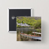 Kylemore-abdij, Ierland. Kylemore-abdij is Vierkante Button 5,1 Cm (Voorkant /achterkant)