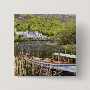 Kylemore-abdij, Ierland. Kylemore-abdij is Vierkante Button 5,1 Cm