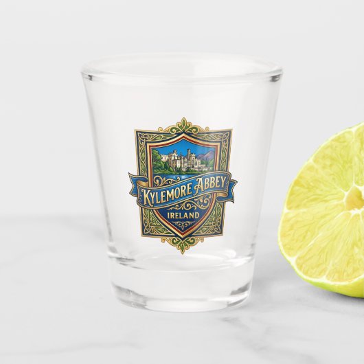Kylemore Abdij Ierland Shot Glas (Voorkant)