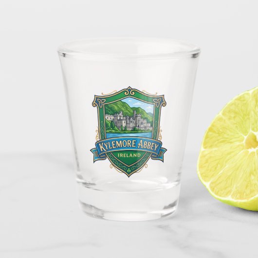 Kylemore Abdij Ierland Shot Glas (Voorkant)