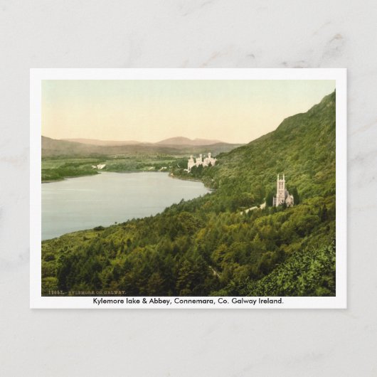 Kylemore Lake & Abbey, Connemara, Galway Ierland Briefkaart (Voorkant)