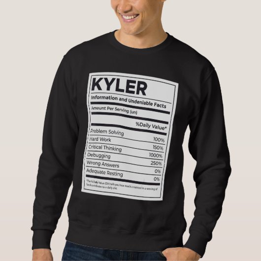 Kyler Nutrition Information Problem Solution Hard Trui (Voorkant)