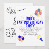 Kyles Verjaardagsfeest met Scheten Kaart (Voorkant / Achterkant)