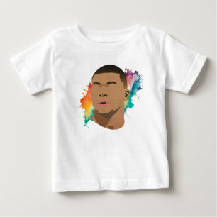Kylian Mbappe Rainbow Waterverf Kinder T-shirt