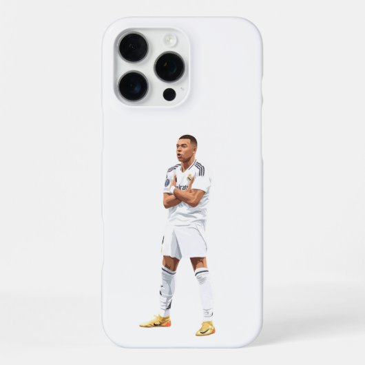 Kylian Mbappe - Real Madrid iPhone Hoesje (Achterkant)