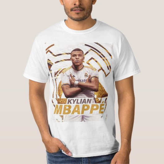 Kylian Mbappe Real Madrid Speler T-shirt (Voorkant)