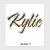 Kylie black gold Lettering Aufkleber Sticker (Vel)