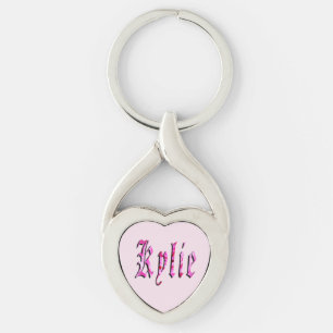 "Kylie" Bloem Roze Kylie Naam, Sleutelhanger