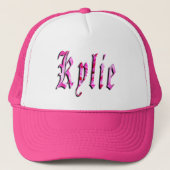 "Kylie" Bloem Roze Kylie Naam, Trucker Pet (Voorkant)