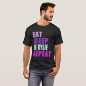 Kylie Eat Sleep Be Repeat Kylie T-shirt (Voorkant volledig)