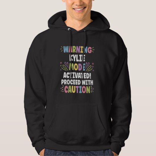 KYLIE Gepersonaliseerde naam Grappige Aangepaste K Hoodie (Voorkant)
