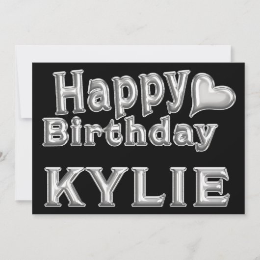 Kylie Happy Birthday Karte Grußkarte mit Herz Kaart (Voorkant)
