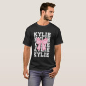 KYLIE Naam Coquette Grote Roze Bow Eenvoudige Scha T-shirt (Voorkant volledig)