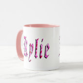 Kylie, naam, Logo Ringer Combo Coffee Mok. Mok (Voorkant links)