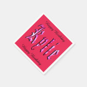 Kylie, naam, Logo, roze papier, Birthday Napkins Servetten (Hoek)