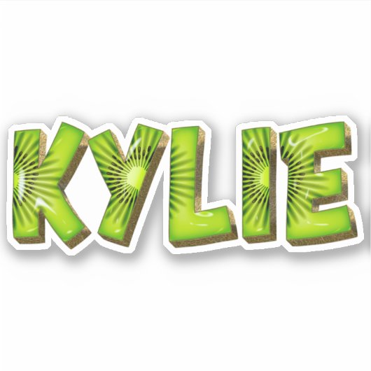Kylie Name Kiwi Design Aufkleber Sticker (Voorkant)