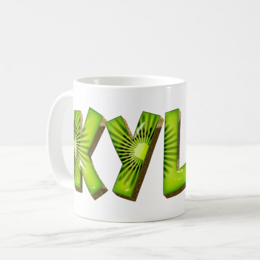 Kylie Name Kiwi Style Tasse Teetasse Kaffeetasse Koffiemok (Voorkant links)