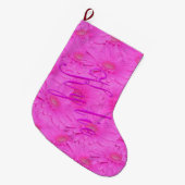 Kylie Name Logo op roze Gerber Flowers, Grote Kerstsok (Voorkant (Hangend))