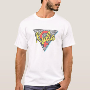 Kylie Name Retro Triangle Personeelsgebonden cadea T-shirt