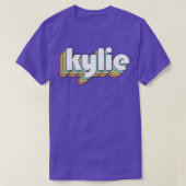 Kylie Retro Rainbow Typography Faded Style T-shirt (Design voorkant)