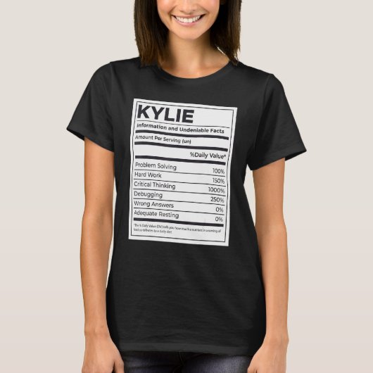 Kylie Voeding Informatie Probleem Oplossen Hard T-shirt (Voorkant)