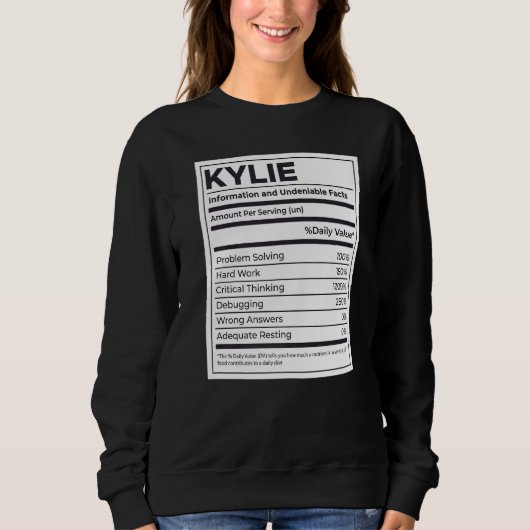 Kylie Voeding Informatie Probleem Oplossen Hard W Trui (Voorkant)