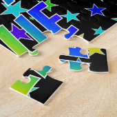 "KYLIE" Voornaam, geun "HAPPY BIRTHDAY" Legpuzzel (Zijkant)