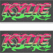 Kylie Vorname Name Graffiti Aufkleber Sticker (Voorkant)