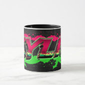 Kylie Vorname Name Graffiti red green Tasse Mok (Midden)