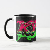 Kylie Vorname Name Graffiti red green Tasse Mok (Links)