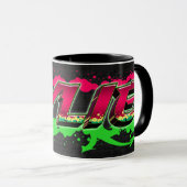 Kylie Vorname Name Graffiti red green Tasse Mok (Voorkant rechts)