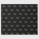 Kylie white gold Handwriting Geschenkpapier Cadeaupapier (Vlak)