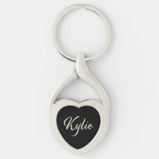 Kylie white gold Handwriting Schlüsselanhänger Sleutelhanger (Voorkant)